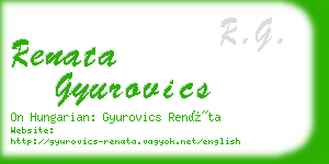 renata gyurovics business card